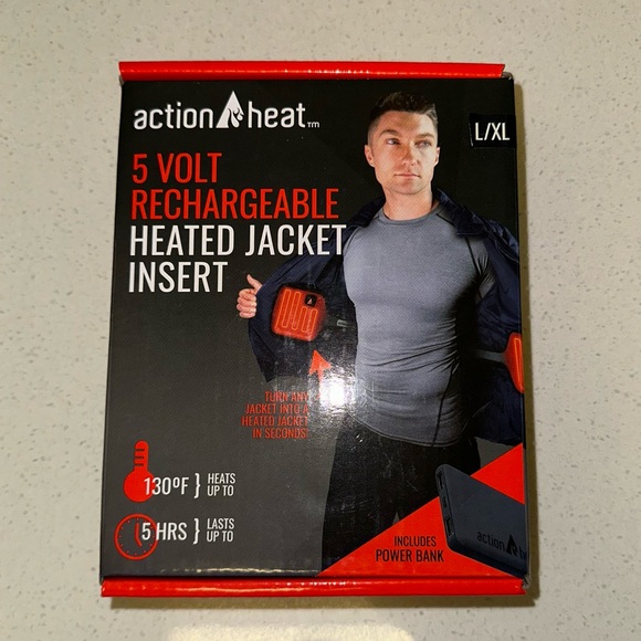 NWT ActionHeat 5V Battery Heated Jacket Insert 5hrs Hiking/Outdoors L/XL 😎 - Picture 6 of 10
